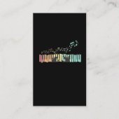 ピアノ音カラフル楽ノートキーボードプレーヤーピアニスト 名刺 (正面)