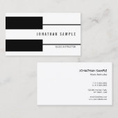 ピアノ音楽の先生のインストラクターのクリエイティブのモダン 名刺 (正面/裏面)