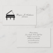 ピアノ音楽の先生の名刺 名刺 (正面/裏面)