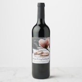 ピアノ音楽の結婚リングや輪ブライド・メイド・ワインラベル ワインラベル (正面)