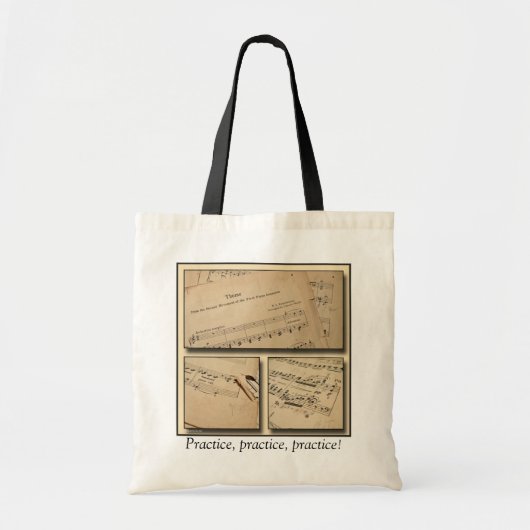 ピアノ音楽の練習のトートバック トートバッグ (正面)