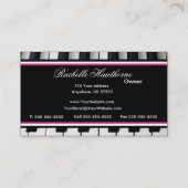 ピアノ音楽は名刺の~のピンクを調整します 名刺 (裏面)