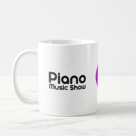 ピアノ音楽ショーのコーヒー・マグ コーヒーマグカップ (左)