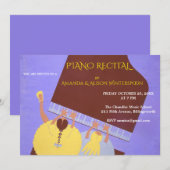 ピアノ音楽デュエットリサイタルイベント 招待状 (正面/裏面)