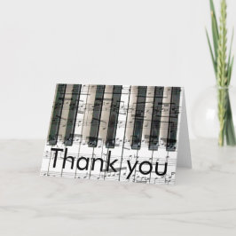 ピアノ音楽ノート感謝していあなた サンキューカード