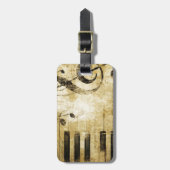 ピアノ音楽ノート ラゲッジタグ (正面縦)