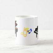 ピアノ音楽マグ コーヒーマグカップ (中央)