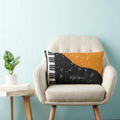 ピアノ音楽名前をカスタムするの装飾用クッション ランバークッション (椅子)