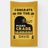ピアノ音楽試験おめでとう 横断幕 (縦)