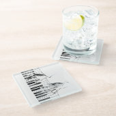 ピアノ音楽 ガラスコースター (アングル)