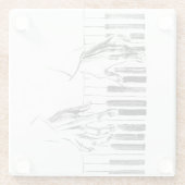 ピアノ音楽 ガラスコースター (裏面)