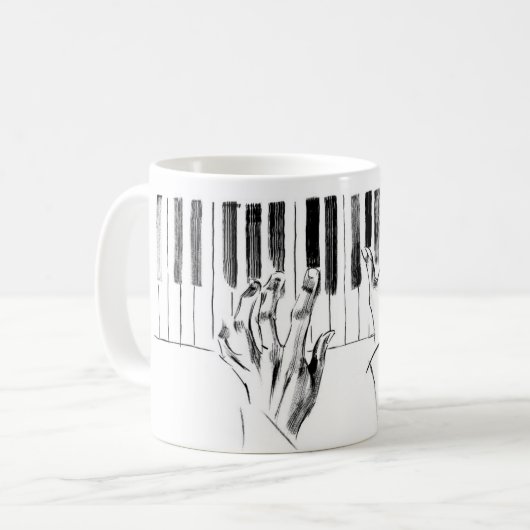 ピアノ音楽 コーヒーマグカップ (正面左)
