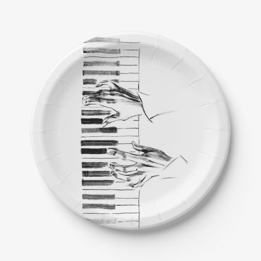 ピアノ音楽 ペーパープレート (正面)
