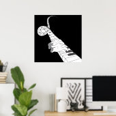 ピアノ音楽 ポスター (ホームオフィス)