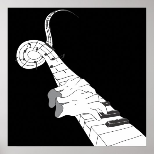 ピアノ音楽 ポスター (正面)