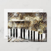 ピアノ音楽 ポストカード (正面/裏面)