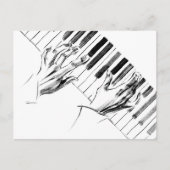 ピアノ音楽 ポストカード (正面)