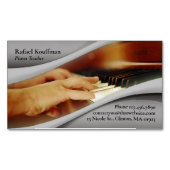 ピアノ音楽 マグネット名刺 (正面)