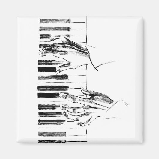 ピアノ音楽 マグネット (正面)