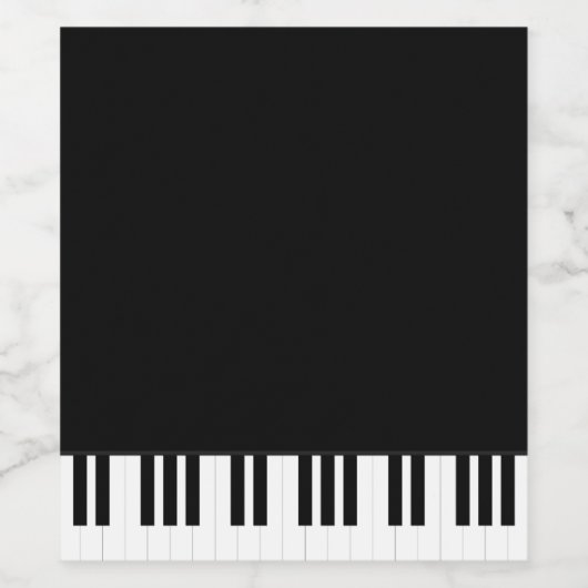 ピアノ音楽 ワインラベル (シングルラベル)