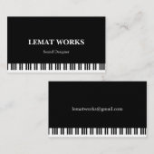 ピアノ音楽 名刺 (正面/裏面)