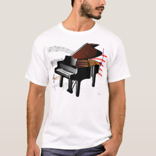 ピアノ音楽 Tシャツ