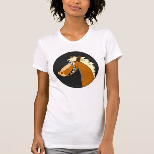 ピアノ馬レディースワイシャツ Tシャツ