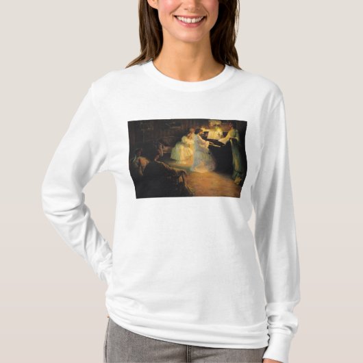ピアノ1906年の若い女の子 Tシャツ (正面)