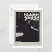 ピアノ1914年(木版画) ポストカード (正面/裏面)