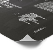 ピアノ1937パテントアートシャルボード ポスター (角)