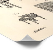 ピアノ1937年パテントアートオールドピーパー ポスター (角)