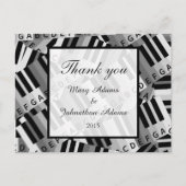 ピアノ ありがとう ウェディング ポストカード (正面)