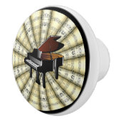 ピアノ~は楽譜の~の黒か色を転がりました セラミックノブ (右)