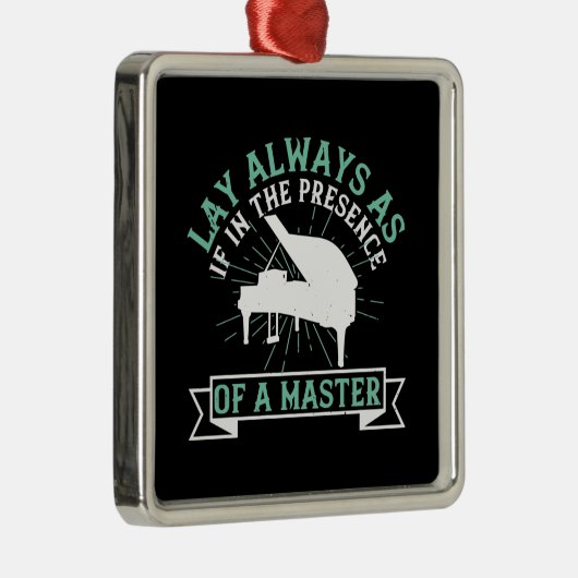 ピアノ – もし師匠の前で メタルオーナメント (右)