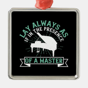 ピアノ – もし師匠の前で メタルオーナメント