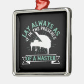 ピアノ – もし師匠の前で メタルオーナメント (左)