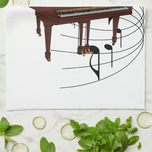 ピアノ キッチンタオル (折り畳み)