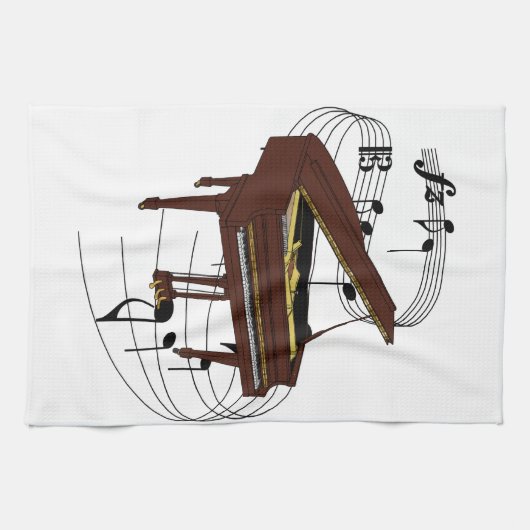 ピアノ キッチンタオル (横)