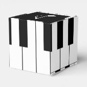 ピアノ・キー・ブラック＆ホワイト・パーティ フェイバーボックス (裏面サイド)