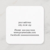 ピアノ スクエア名刺 (裏面)