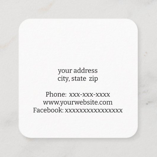 ピアノ スクエア名刺 (裏面)