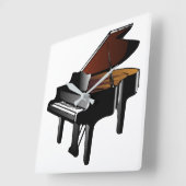 ピアノ スクエア壁時計 (傾斜)