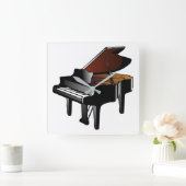 ピアノ スクエア壁時計 (ホーム)