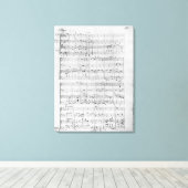 ピアノ、バイオリン、ビオロンチェロのトリオのスコア キャンバスプリント (インサイチュ (ウッドフロア))