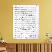 ピアノ、バイオリン、ビオロンチェロのトリオのスコア キャンバスプリント (インサイチュ (リビング))