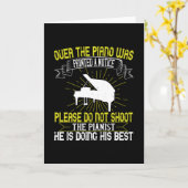 ピアノ-ピアニストを撃たないでください カード (黄色い花)