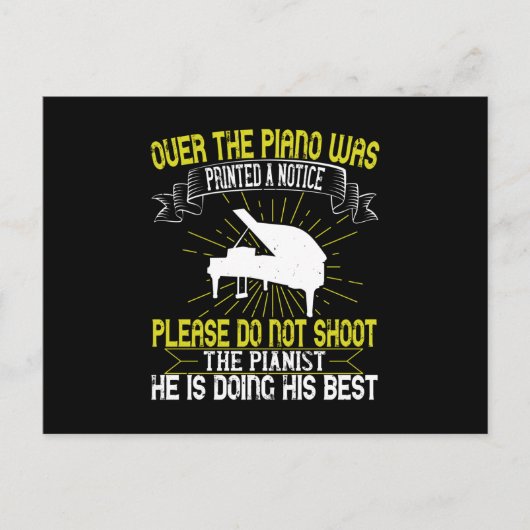 ピアノ – ピアニストを撮らないで ポストカード (正面)