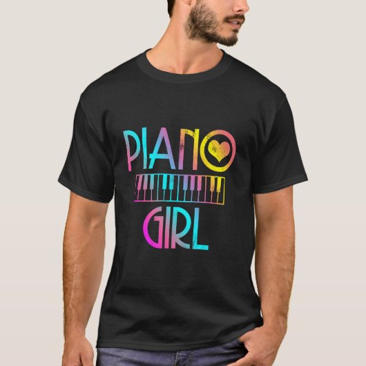 ピアノ ピアニスト ミュージシャン Tシャツ (正面)