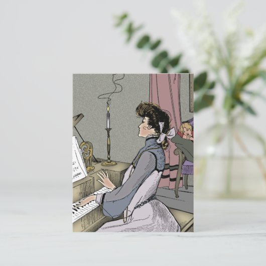 ピアノ ポストカード (スタンド正面)
