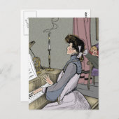 ピアノ ポストカード (正面/裏面)